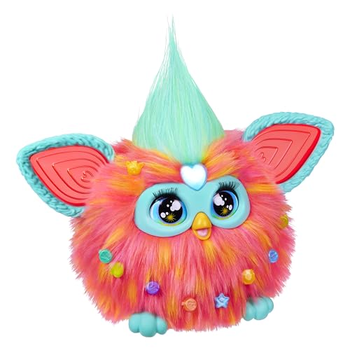 Hasbro Furby Coral Voice-Responsive Interactive Toy for Boys and Girls Ages 6+, Comes with 15 Fashion Accessories, Animatronic Electric Plush Toy for