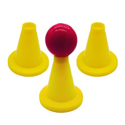 3Pcs Plastic Cricket Batting Tee Training Equipment Portable Hitting Tee for Developing Footwork and Stroke Play