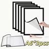 Set of 3 Magnetic Wall Frames - Self-Adhesive, Vertical Photo & Document Display, Matte B/W