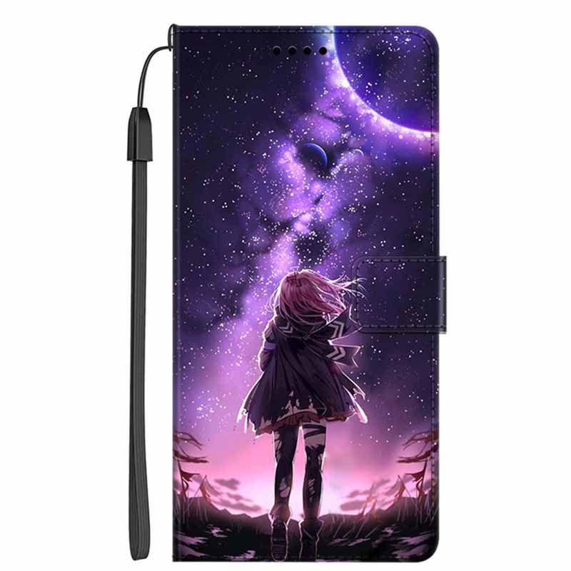 Luxury Leather Phone Case For Samsung Galaxy A56 A36 A26 A16 Cartoon Wolf Flip Cover For A36 A26 A 56 A16 PU Stand Holder Funda