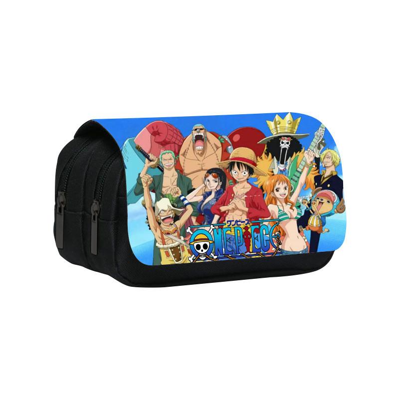 One Piece Dual Compartment Pencil Bag With Waterproof Material For School Use