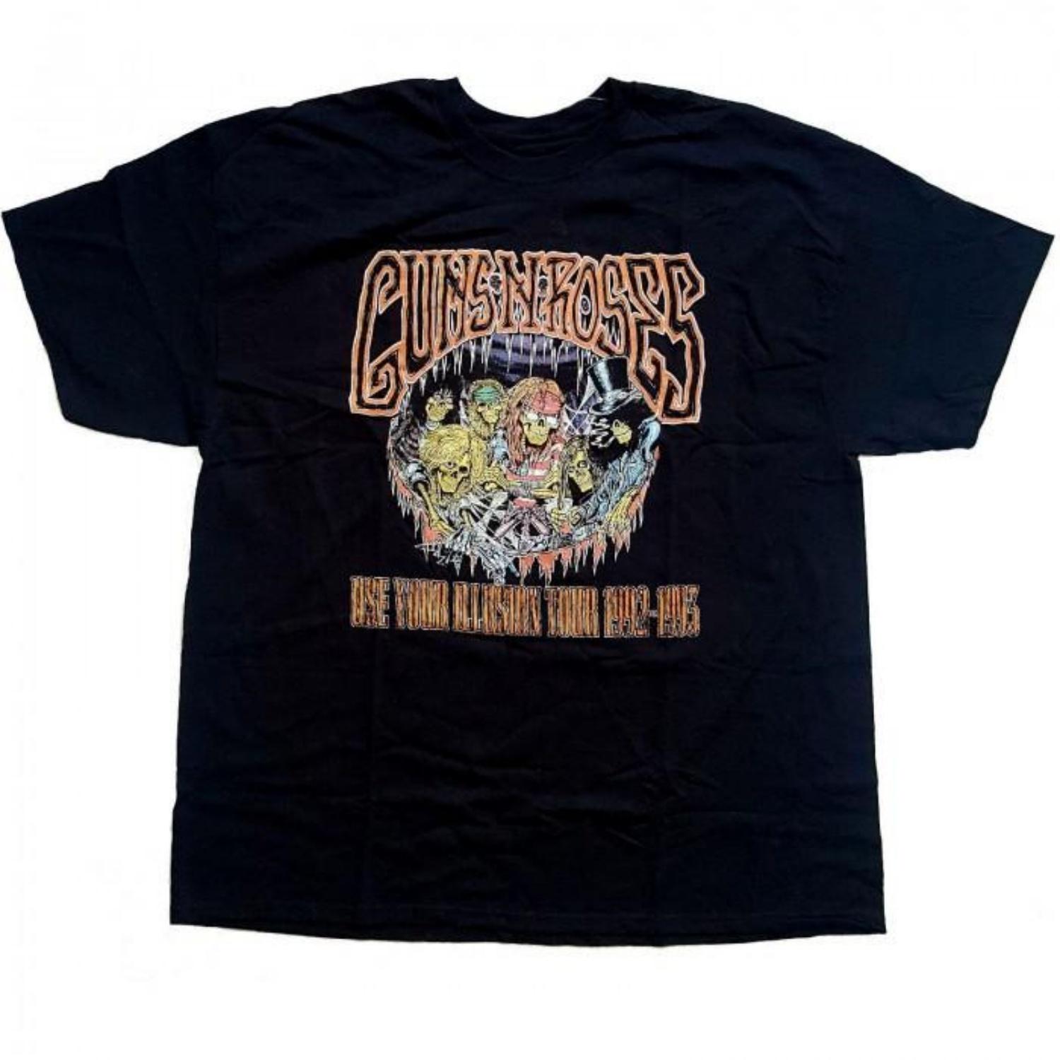 Guns N Roses Unisex Adult Illusion Monsters T-Shirt XXXXL