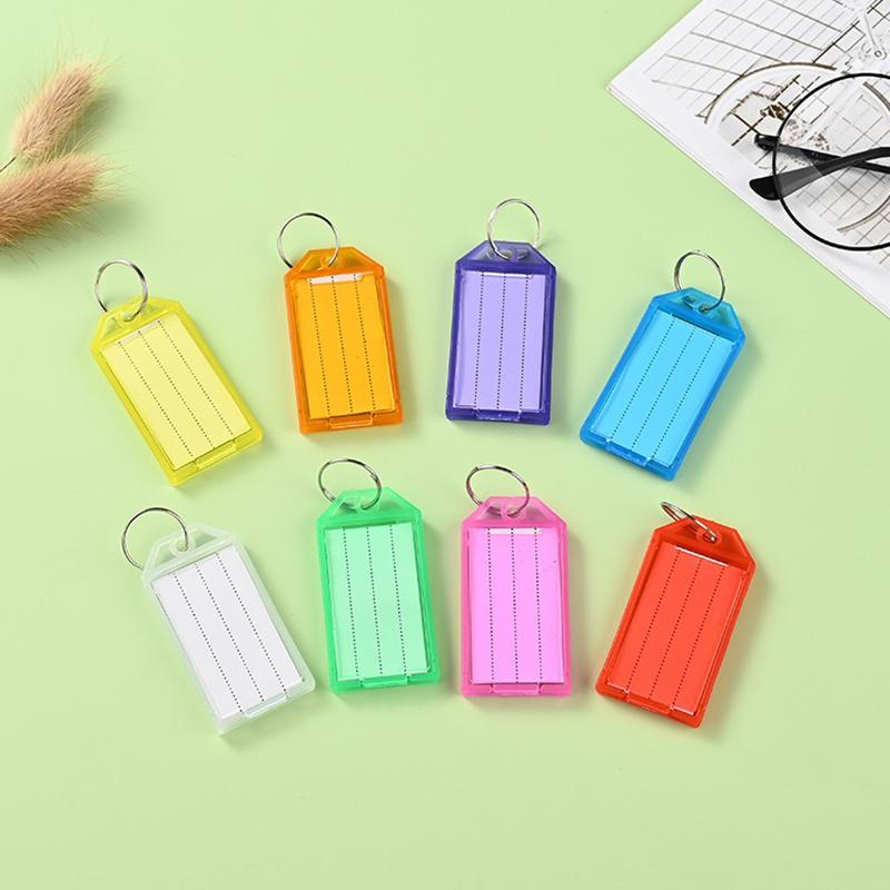 10-100PCS Assorted Color Flap Key Tags Luggage Backpack Car Key Marking Tags Double-sided DIY Information ID Label Name Tags ZYF