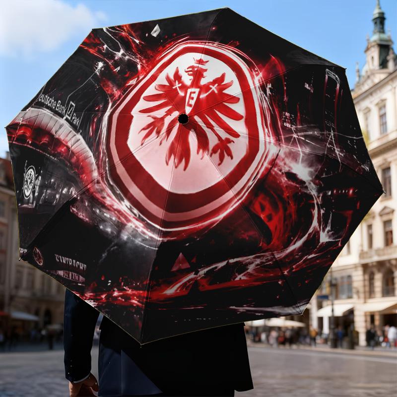 Eagle Crest Frankfurt Emblem Automatic Folding Umbrella - 8-Rib Travel Umbrella with Auto Open/Close & Portable Gifts for Holidays or Birthdays