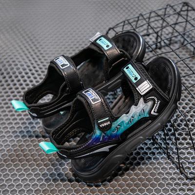 Big Stupid Bear Classmate Summer New Boys Open-toed Sandals Breathable Light Elastic Casual Big Middle School Children Beach Shoes