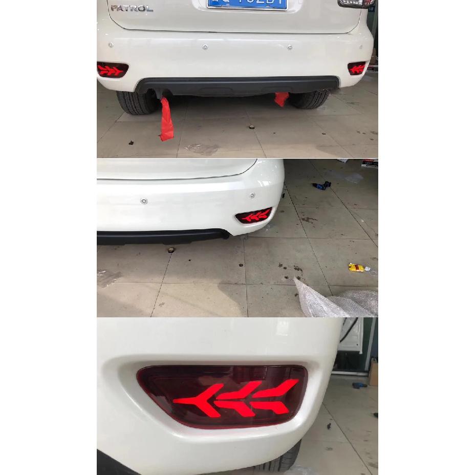 12V Car Accessory LED Rear Lights For Nissan Patrol Y62 2015 2016 2017 2018 Reflector Bumper Lamp Brake Light