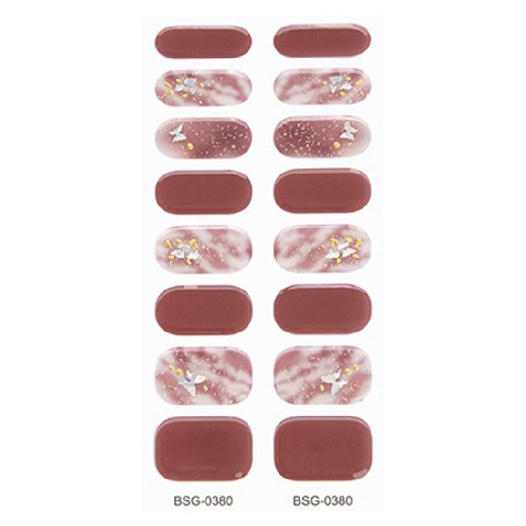Self Adhesive Gel Nail Strips Nail Polish Stickers Nail Art Decals for Women