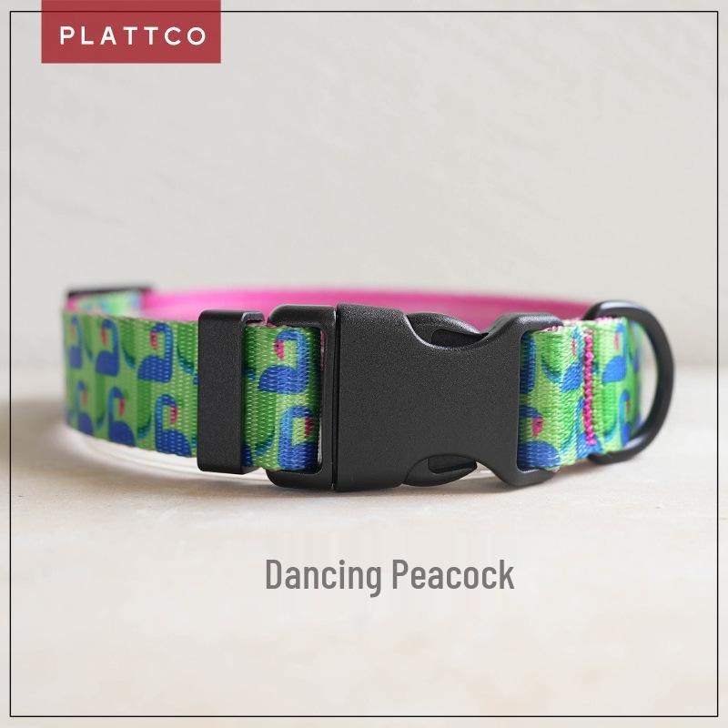 PLATTCO New Animal Print Nylon Pet Collar PDC314 S 2.0cm (31-41cm)