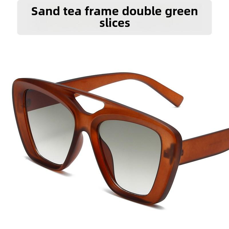 

Геометрические полнооправные солнцезащитные очки UV400, универсальные очки для отдыха на открытом воздухе для вождения, путешествий и отдыха зелёный