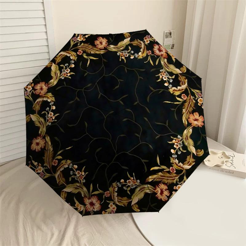 

1PC Floral Pattern Umbrella-8-Rib Reinforced, Automatic Open, Lightweight & Durable, Cute Fashion Accessory for Outdoor-A1296