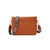 Rhombus Solid Color Shoulder Bag, New Trendy Women's Bag, Fashionable Letter Broadband Messenger Bag, One Piece.
