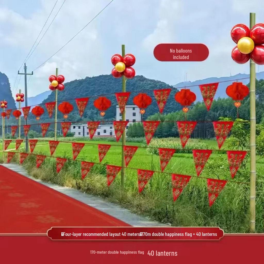 Colorful Wedding Aisle Decoration Set for Outdoor and Courtyard Events