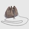 Women'S Leather Link Tassel Cloud Bag Drawstring Trend Design Shoulder Messenger Bag