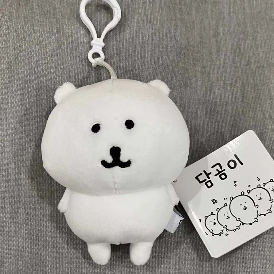 Plyšový přívěsek na klíče medvěd se sebeposměchem Roztomilá závěsná ozdoba Kawaii Kreslená panenka Na tašky Batoh Klíče od auta Vtipný nápad na dárek
