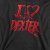 Dexter Mens I Heart Dexter Hoodie