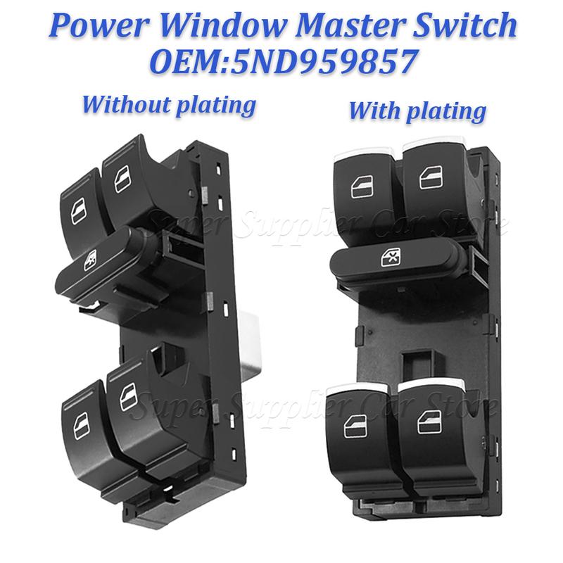 For 2009 2010 2011 2012 2013 2014 2015 2016 2017 VW Tiguan/Golf/Jetta/CC/Passat Window Master Switch Button 1K4959857B 5ND959857