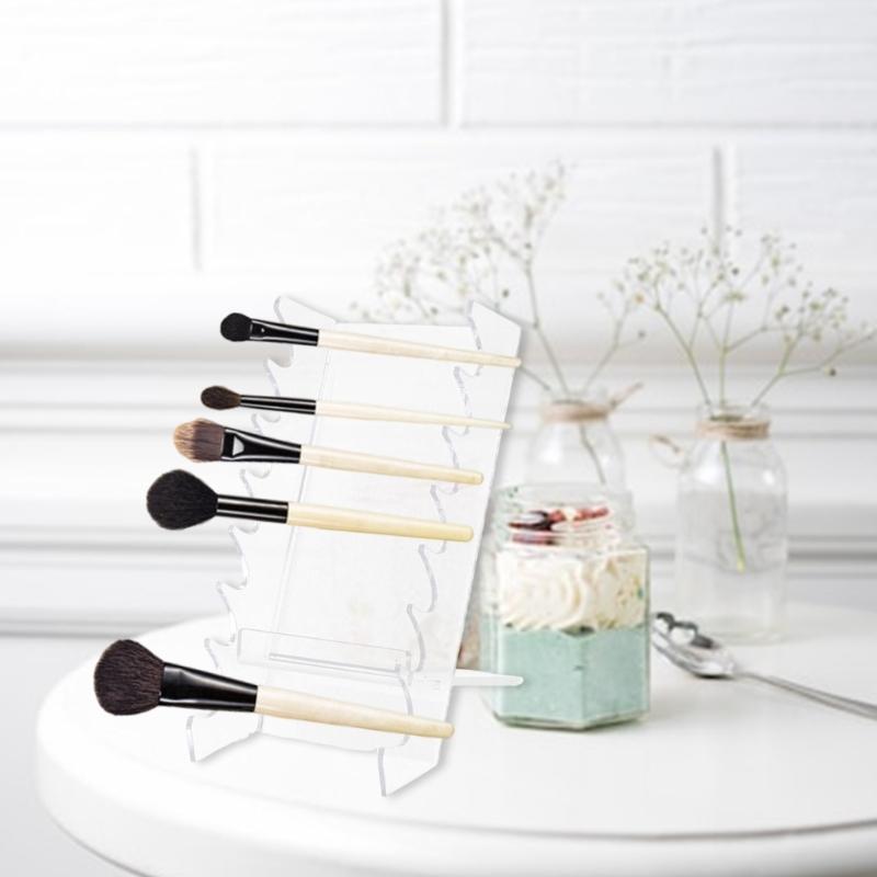 Clear Acrylic Pen Storage Stand Multi Layer Detachable 6 Layer Makeup Brushes Organizer for Home and Office Use