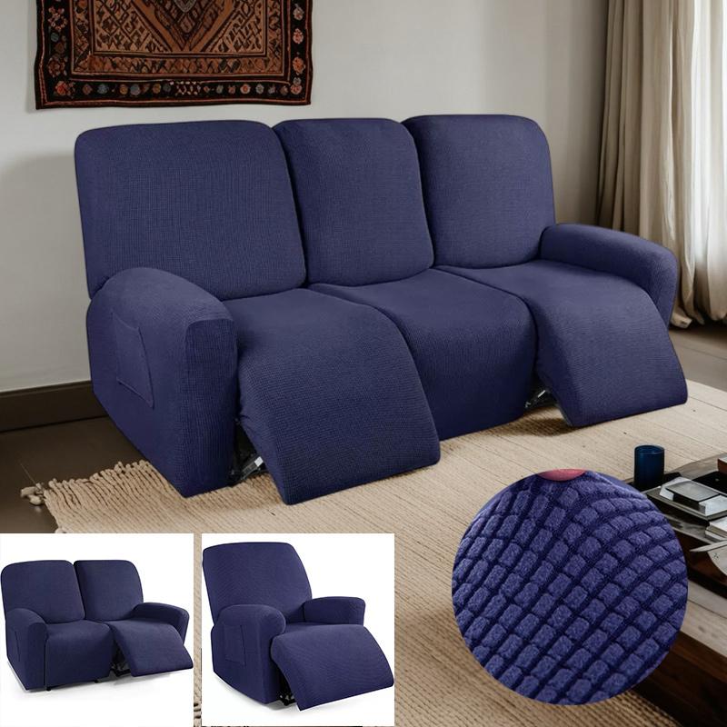 1/2/3seater Recliner Sofa Covers for Living Room Stretch Jacquard Washable Armchairs Slipcover Couch Cover Protects Furniture