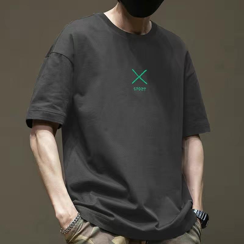 Men Short Sleeve Print Cotton T Shirt Summer Tops