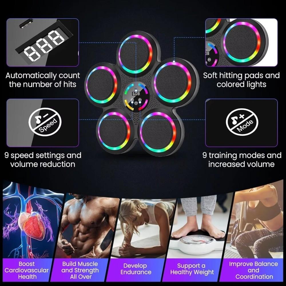 Wall Mounted Smart Music Boxing Machine Reaction Training Equipment  Home Exercise