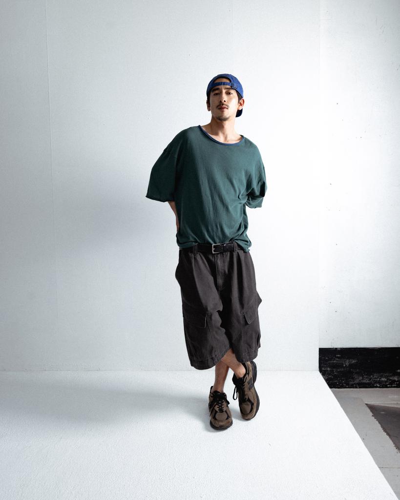 ANGLAN Structural Cargo Half Pants - Charcoal
