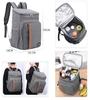 Insulated Cooler Foldable Soft Cooler 18L Backpack, Bag, Box, (Navy)