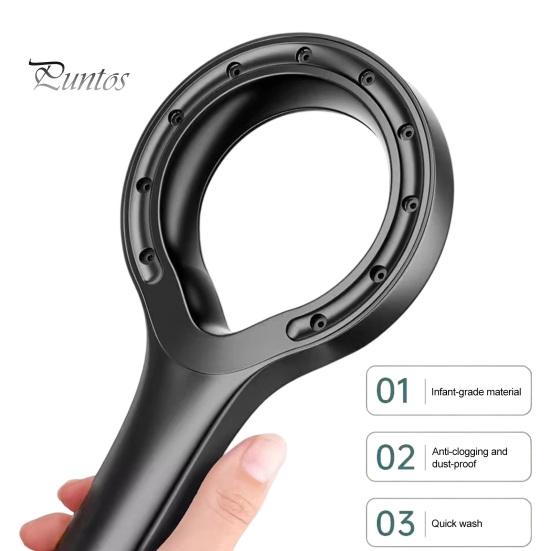 Testa del soffione doccia facile da impugnare, a forma di anello grande, spray portatile ad alta pressione, accessorio acqua a flusso costante, per pannello del bagno di casa