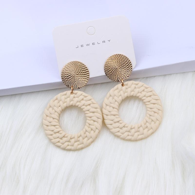 Korean Round Candy Color Acrylic Clip Earrings for Women 11 Color Cute Round No Piercing Earrings Circle Jewelry