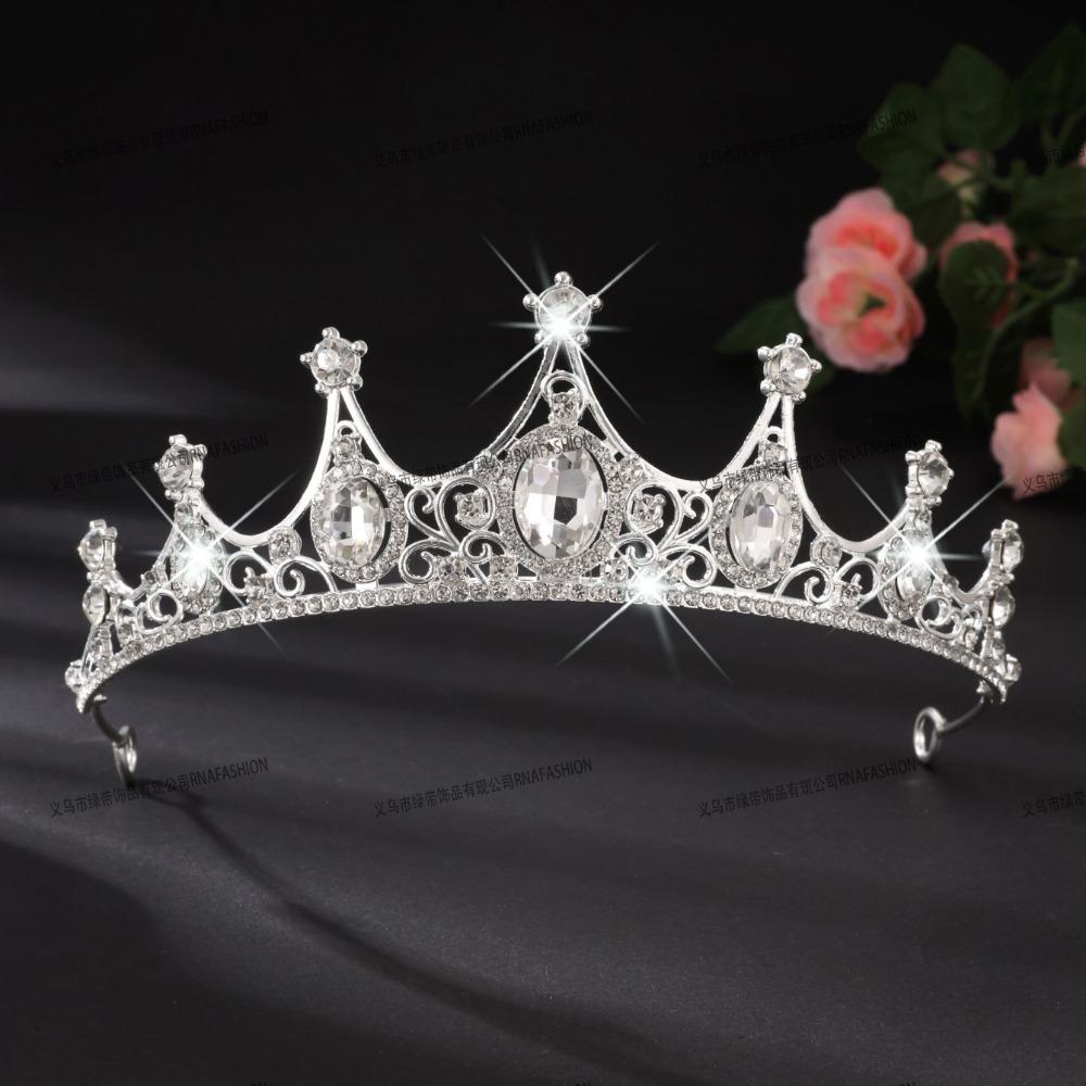 

Wedding Jewelry Set, Necklace, Stud Earrings, Bracelet, Three-piece Set, Full of Diamonds and Flowers, Multi-color Set.