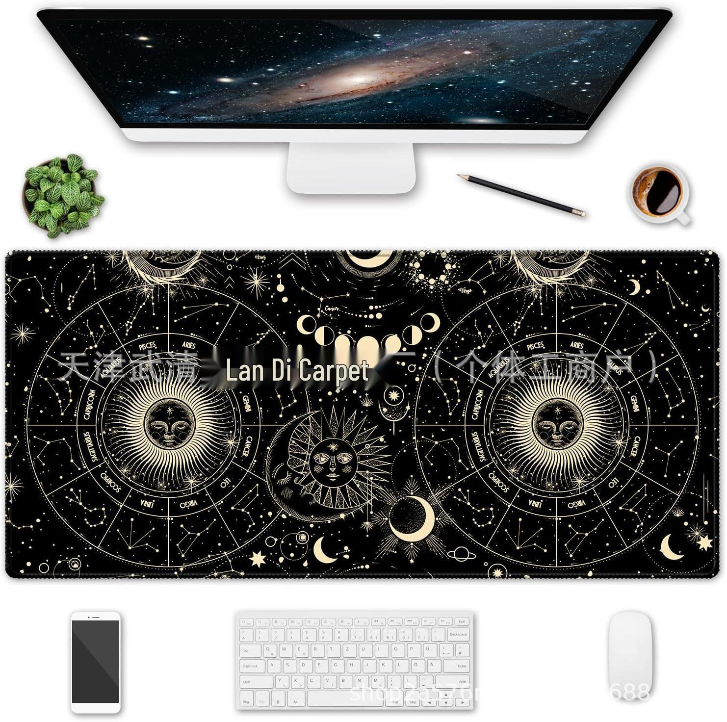 Floral Gradient Large Mouse Pad - Durable & Easy to Clean 30*80cm Diatom Mud