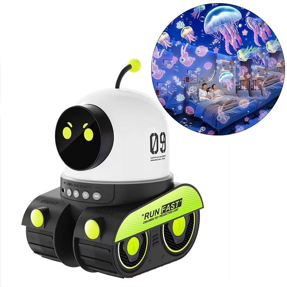 Ocean Jellyfish Projection Robot Tank Projector Lamp Cartoon Holiday Projector  Kids Room Decor
