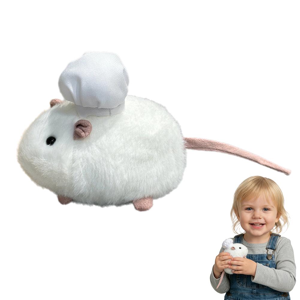 12CM Kawaii Cartoon Simulation Anime Flower Branch Mouse Stuffed Animal Plush Toy Children s Hamster Handmade Doll Festival Gift
