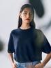 EDWARDMAX Fontana Short-Sleeve Knitwear Navy