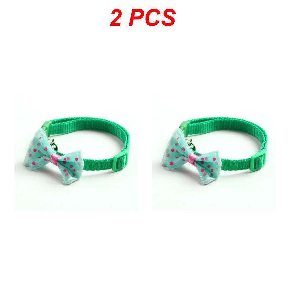 1/2/4PCS Dorakitten Bow Decor Pet Collar Adjustable Dot Design Cute Bell Dog Collar Bow Kitten Collar Pet Supplies Clothing