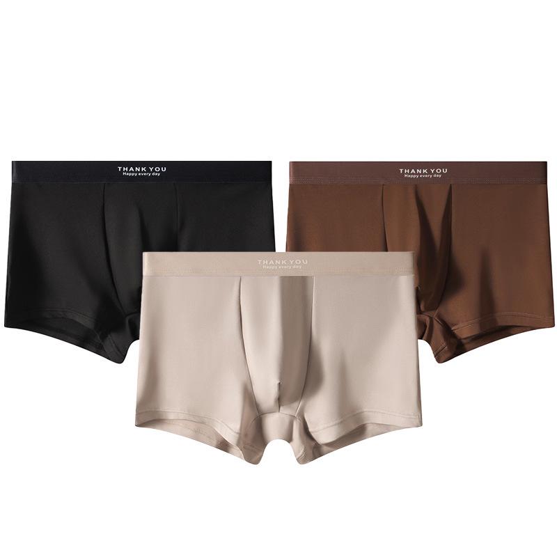 Men's Ice Silk Breathable Summer Boxer Briefs: Youthful, Simple, Comfortable Sportswear