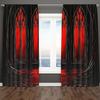 2Pcs Curtain Three Gothic Red Windows Window Drapes For Bedroom Living Room Decoration Window Treatment.