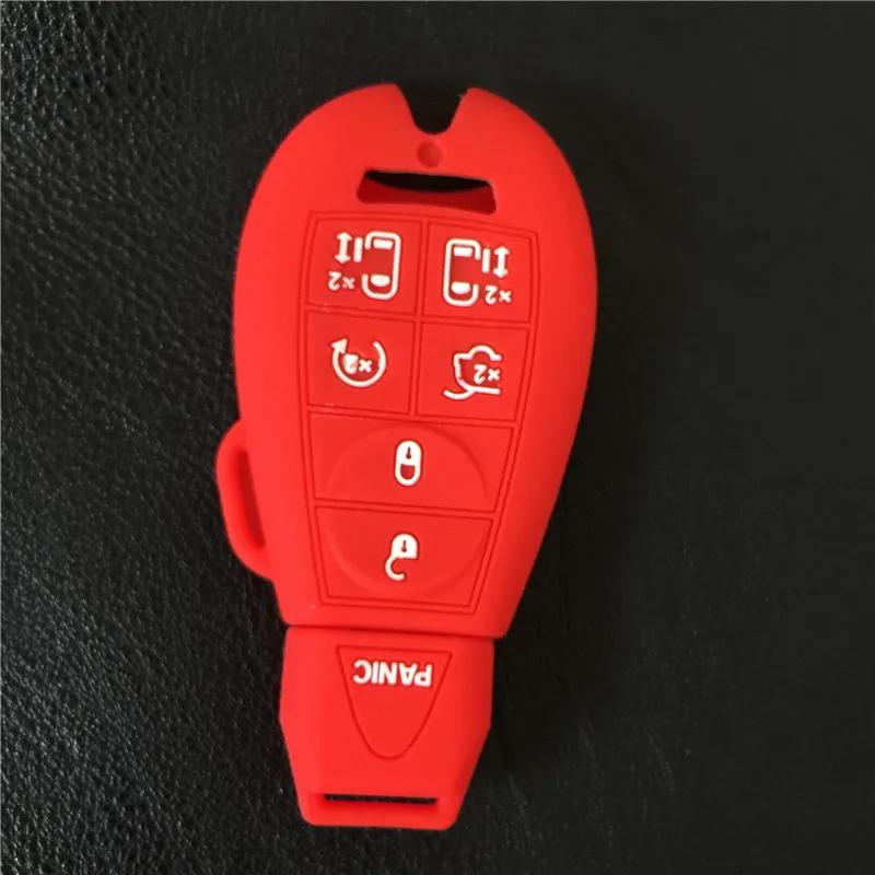 7 Button silicone rubber car key cover case For Chrysler Town Country Dodge Grand Caravan Smart Remote car Key