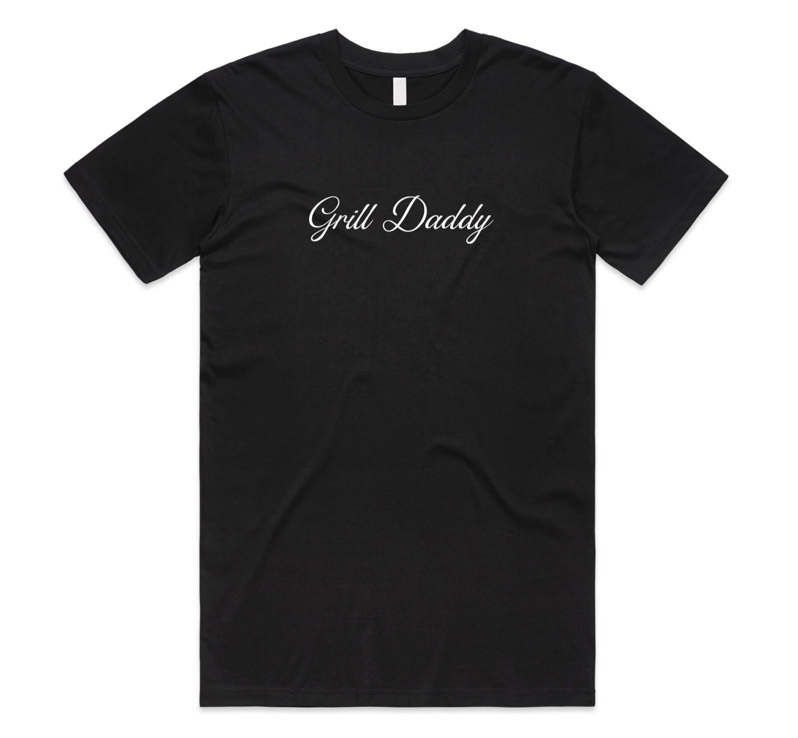 Grill Daddy T-shirt Tee Funny BBQ Cooking Chef Summer Grilling Dad Fathers L