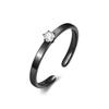 Temperament high-end niche open zircon ring, simple personalized couple diamond ring hand jewelry