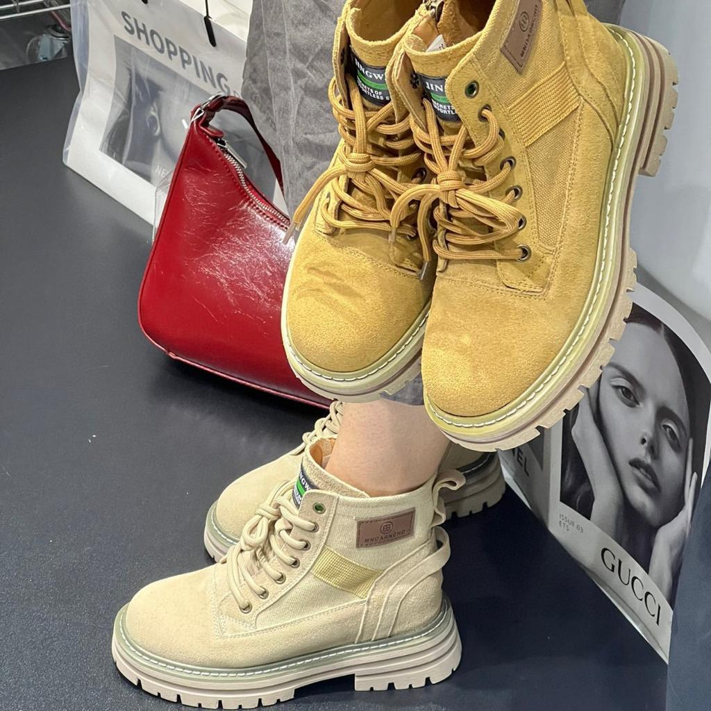 Martin boots women's 2025 new retro tooling desert rhubarb boots spring and summer single boots thick-soled outdoor explosive short boots