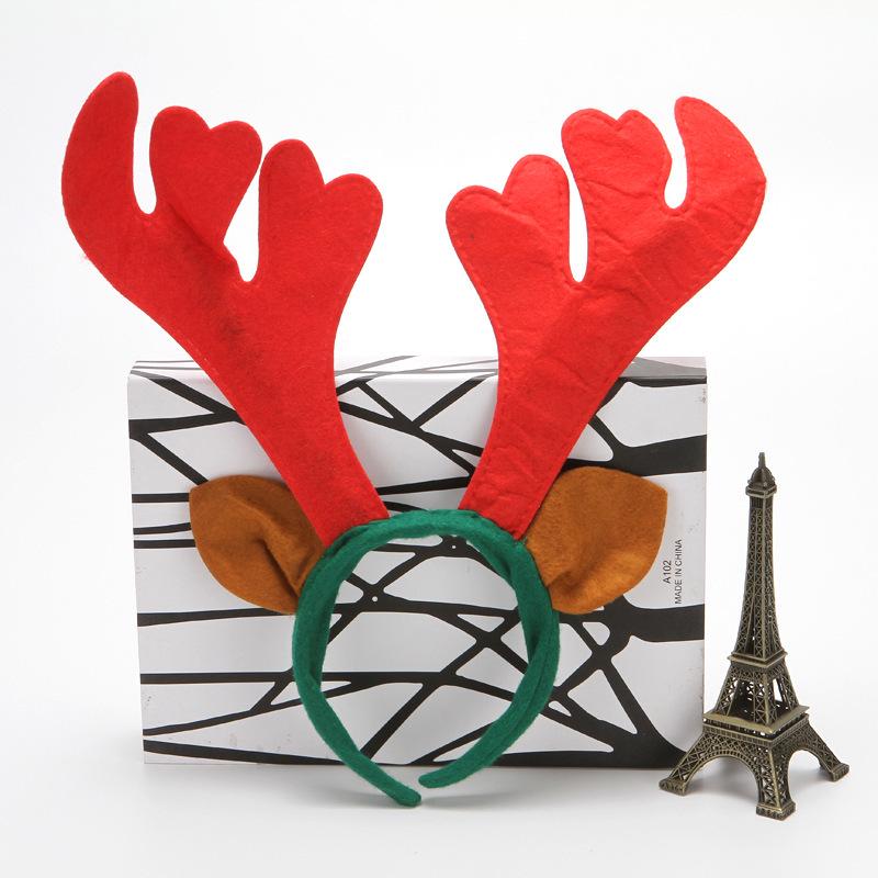 

RL314A Christmas Hair Accessories - Ears and Antlers Headband Holiday Decoration