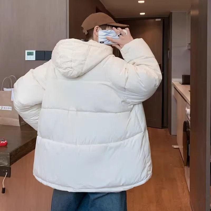Winter Einfarbig Kapuzen Brotjacke Baumwolljacke Klassischer Winddichter Kragen Dicke Baumwolljacke für Herren und Damen