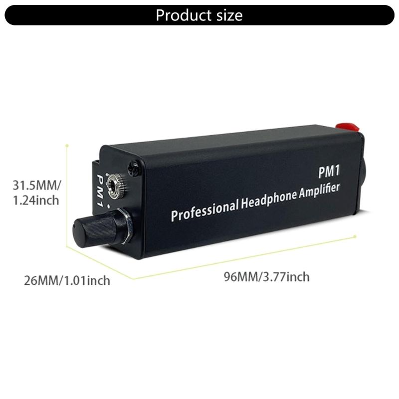 High Fidelitys Headphone Amplifier, Rechargeable with 3.5mm 6.35mm Input, for Enhances On Stage Sound Monitoring