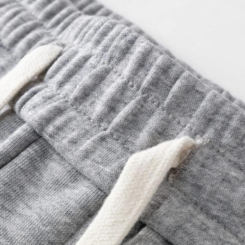 Spring Autumn Loose Casual Elastic Waist Wide Leg Sweatpants Male Lounge Pants Men Drawstring Trousers