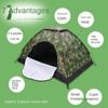 Single Single-Layer Manual Camouflage Tent Outdoor Tourist Mountaineering Camping Camouflage Tent Waterproof UV Protection Tent