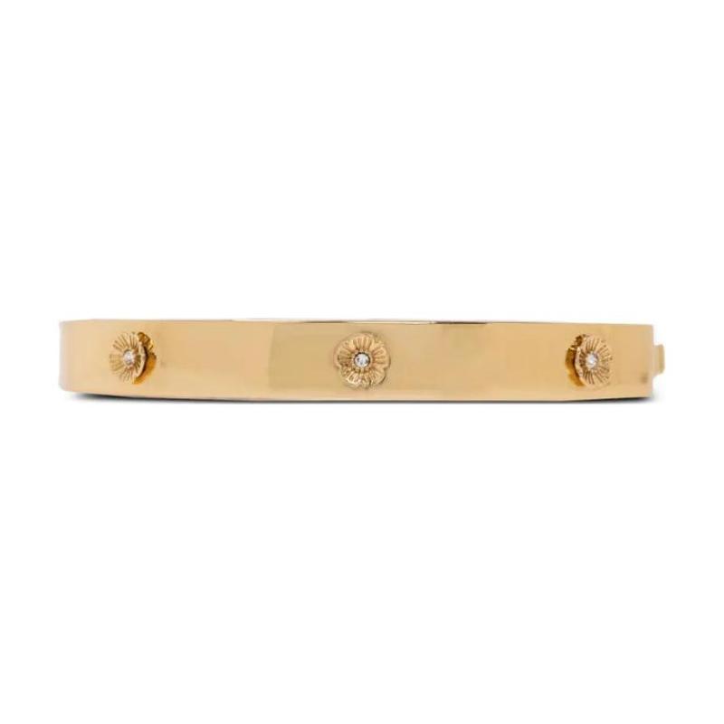 COACH Brand design glass brass bracelet women s gold