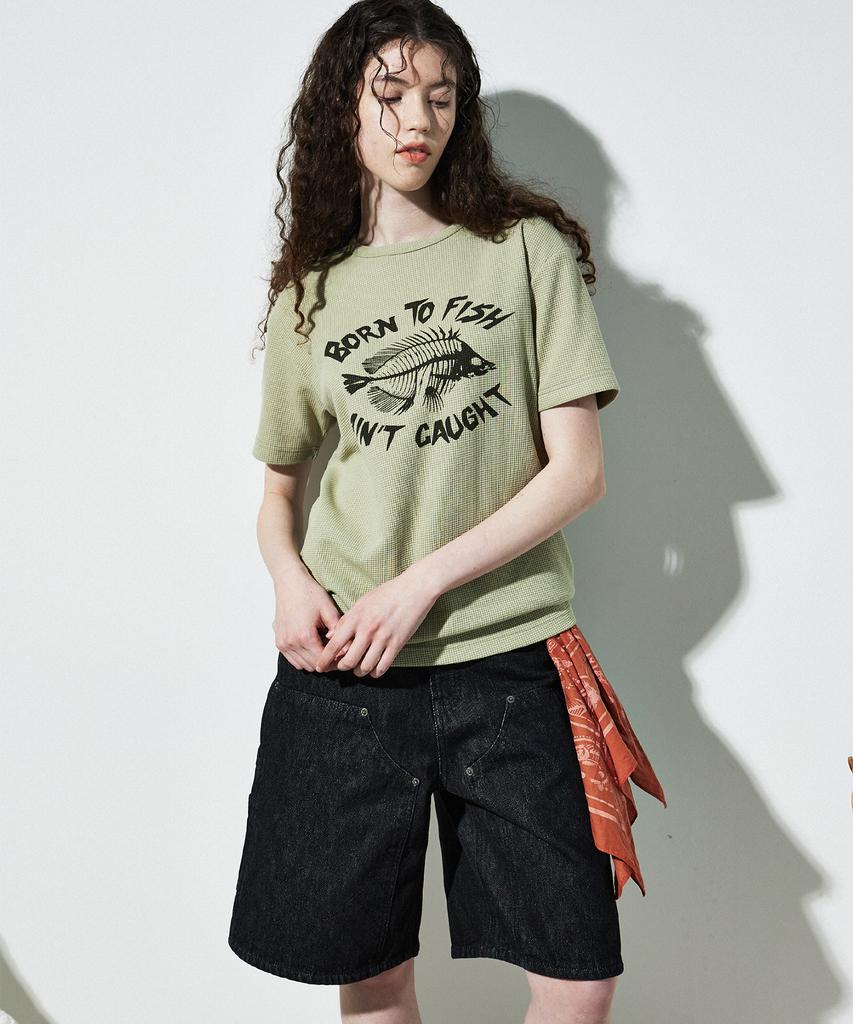MAGOODGAN Stance 3571 Waffle Standard Fit Olive Khaki Short Sleeve Tee