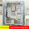 Simple Non-Woven Dustproof Folding Wardrobe with Steel Frame and Hanger