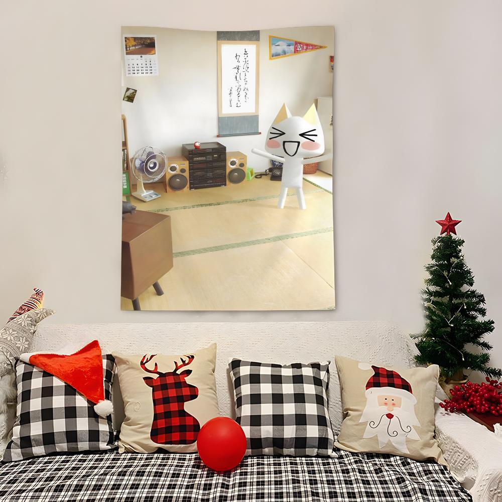 

Inoue Toro CUTE Cat Anime Tapestry Decoration Art Microfiber Background For Bedroom Living Bar Garden Outdoor Festival 74x94cm(29x37in)