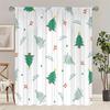 Christmas Tree Snowflake Pattern Printed Curtains Decorations Home Room Curtain Polyester
